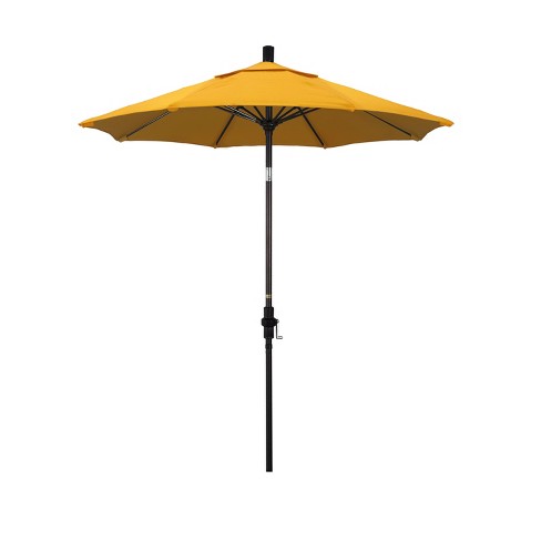 7 5 Aluminum Collar Tilt Crank Patio Umbrella Yellow Olefin Target