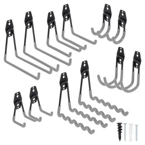 Unique Bargains Slat Wall Garage Lawn Yard Garden Hanging Organizing Storage Hooks 12 Pcs - 1 of 4