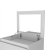 Standing Jewelry Cabinet with Top Flip Mirror, Jewelry Box Chest with 2 Drawers and Door - 3 of 4