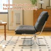 KWPZQEB Accent Chair Mid-Century Modern Chair with Metal Legs and Soft Padded, Leather Chair with High Back for Living Room, Bedroom - 4 of 4