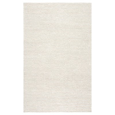 nuLOOM Wool Hand Woven Chunky Woolen Cable Accent Rug - White (3'x5')