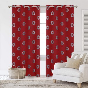 Deconovo Concentric Circles Room Darkening Curtains, 2 Panels - 1 of 4