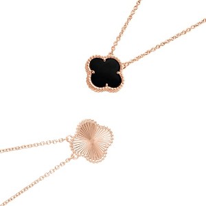 Adornia Rose Gold 2-PIECE Clover Necklace HOLIDAY Set. - 1 of 3