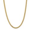 Black Bow Jewelry Men's 5.5mm 14K Yellow Gold Solid Miami Cuban (Curb) Chain Necklace - 3 of 4