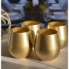 ChicFurnit Drinkware Metallic Plastic Wine Glasses Unbreakable Acrylic Design for Luxurious Entertaining, Gold, 3"*3"*4" - 3 of 4