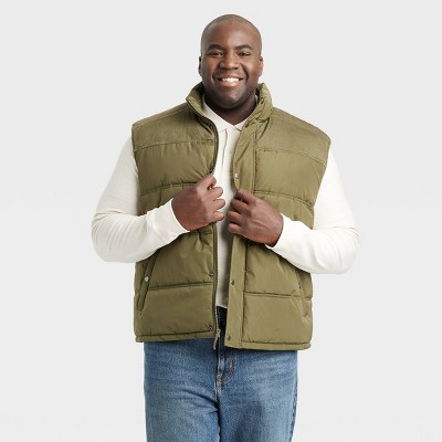 goodfellow co Brandclub Men s Big Tall Midweight Puffer Sleeveless Jacket Goodfellow Co Green 4XLT