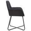 vidaXL Dining Chairs 2 pcs Black Fabric - 4 of 4