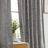 HLC.ME Easton Jacquard Slub Texture - Privacy Curtains with Back Tab Rod Pocket Window Curtains Panels, Set of 2 - 4 of 4