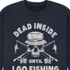 Men's - Instant Message - Dead Inside Until I Go Fishing Graphic Fleece Sweatshirt - 2 of 4