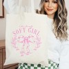 City Creek Prints Coquette Soft Girl Era Canvas Tote Bag - 15x16 - Natural - 2 of 2