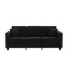 86.6" Modern Teddy Fabric Sofa, 3-Seater Couch with Removable Washable Covers & 2 Pillows  86.6"x30.3"x35.4"H - 3 of 4