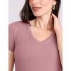 Women's V-Neck Side-Ruched Maternity Short Sleeve Tee | Motherhood Maternity - 4 of 4