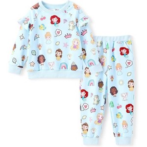 Disney Princess Toddler Girls Ruffle Fall Casual Top and Bottom Sets - 1 of 4