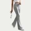 Anna-Kaci Women's Soft Ribbed Knit Lounge Pants with Flared Leg Silhouette and Comfortable High Waist Fit for Everyday Comfort - 3 of 4