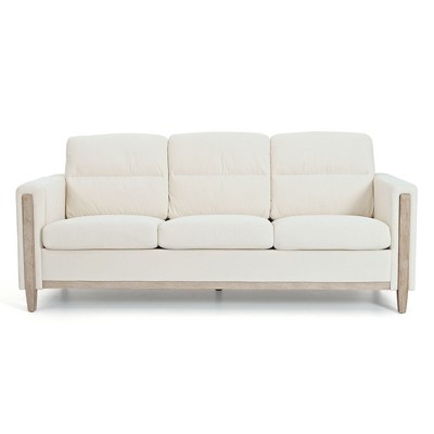 NicBex 79.53 Inch 3-Seater Sofa Couch with Soft Cushions and Wood Legs for Living Room,Apartment,Bedroom