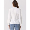 Allegra K Women's Vintage V Neck Long Sleeve Ruffle Collar Blouses - 3 of 4