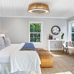 Gulches 21" Bohemian Braided Ceiling Fan Light Silent Remote Control - 1 of 4