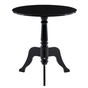 Acrylic Curvy Legs Glam End Table Black - Linon: Modern Chic, Clear Coated, Non-Toxic Finish - 1 of 4