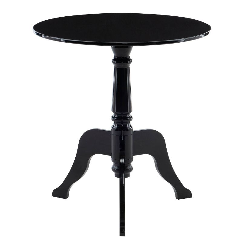 Acrylic Curvy Legs Glam End Table Black - Linon, 1 of 8