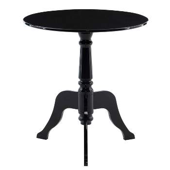 Acrylic Curvy Legs Glam End Table Black - Linon