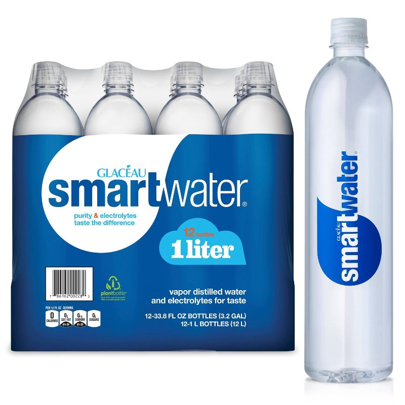 Smartwater - 12pk/1L Bottles, 2 of 8