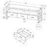 Monarch Specialties Tv Stand 60 Inch Console Media Entertainment Center Storage Drawers Living Room Bedroom Metal Laminate Black Contemporary Modern - 4 of 4