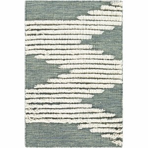 Hauteloom Bushwick Black&White Zigzag Wool Rug - 1 of 4