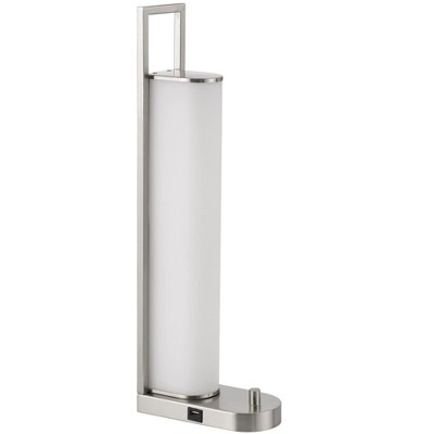 Cal Lighting Zamora LED metal night stand / table lamp with dimmer switch and 2 USB charging ports