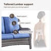 Buenhomino 4 Pieces Patio Furniture Set with Swivel Chairs, High Back Wicker Rattan Sofa with Thick Cushion and Coffee Table, Outdoor Conversation Set - 2 of 4