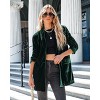 Coolmee Women's Velvet Blazers Jackets Business Casual Long Suit Jacket Dressy Cardigan Blazer Work Office - 2 of 4