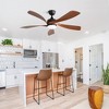 TOBILI 52 Inch Indoor Ceiling Fan With 3 Color Dimmable 5 ABS Blades Reversible  Black With Led Light - 3 of 4