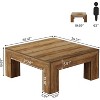 Tribesigns 39.4-Inch Square Coffee Table for Living Room, Farmhouse Accent Center Cocktail Table with Sturdy Wooden Legs, Easy Assembly - 3 of 4