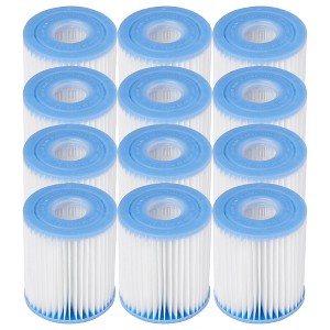 Intex Swimming Pool Easy Set Filter Cartridge Replacement Type H (12 Pack) - 1 of 4