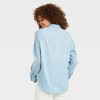 Women's Long Sleeve Denim Button-Down Shirt - Universal Thread™ Blue - image 2 of 3