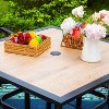 5pc Patio Dining Set with 37"x37" Square Table & 4 C-Spring Motion Chairs - Captiva Designs - 3 of 4