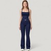 Anna-Kaci Active Women's Crossover Waist Flare Lounge Pants in Soft Woven Fabric with Relaxed Fit and Streamlined Silhouette - 3 of 4