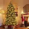 4FT Snow Flocked Artificial Christmas Tree - Fake Christmas Tree with Pine Cones & Berries for Quick Set Up | Full Xmas Tree for Home with Metal Base - 2 of 4