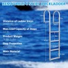 Garvee 4-Step Removable Dock Ladder 500lbs Marine Pontoon Boat Straight Ladder Non-slip - 2 of 4