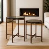 Gema Coffee Table Set – 2-Piece 24" H & 19.5" H Bronze, Recycled Sand Cast Glass & Iron by Zuo Modern - 3 of 4