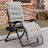 Okak Zero Gravity Recliner Chair Patio Folding Accent Chair,Upholstered Lounge Chair Adjustable Leisure Chair for Porch,Garden&Backyard - 2 of 4