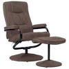 vidaXL Recliner Brown Faux Suede Leather Standard Swivel - 2 of 4