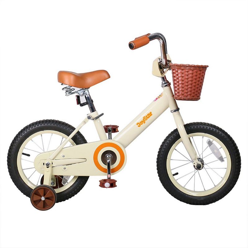 Joystar Vintage Training Wheel Basket Bicycle, Ages 2 to 7, Bike for Any Kid, Boy or Girl, 12 Inch Wheels, Ivory, 2 of 7