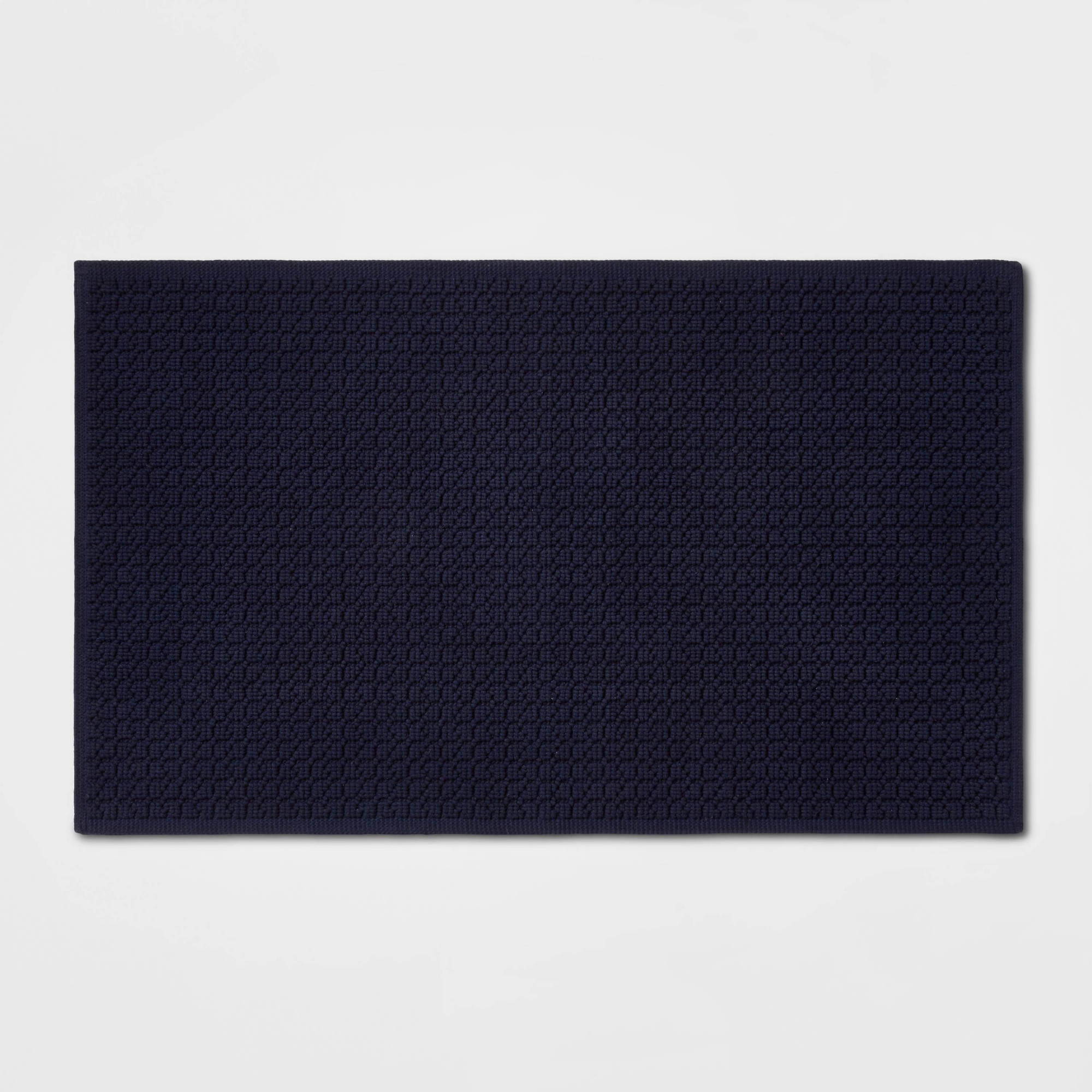 20"x34" Antimicrobial Bath Rug Navy - Threshold™