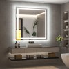 Keonjinn LED Bathroom Vanity Wall Mirror, 3 Color Temperatures Dimmable, Frontlit & Backlit, Double Lights Strips - 2 of 4