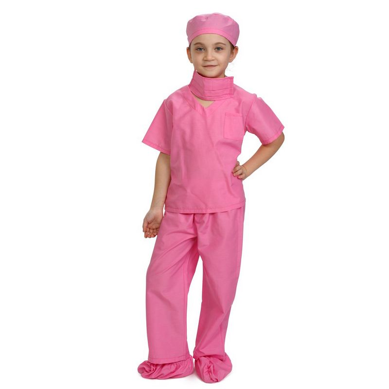 Dress Up America Pink Doctor and Nurse Costume Scrubs For Toddler Girls, 1 of 4
