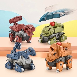 DOMETOUR 5 Pack Take Part Dinosaur Toys for Boys, Kids Toys STEM Educational Construction Building Toys with Electric Drill, Kids Birthday Gift - 1 of 4