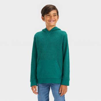 Boys\' Fleece Pullover Green Sweatshirt L : - Jack™ Cat & Olive Target