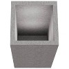 Vioscapes Square Coffee Bean Husk & Recycled Plastic Outdoor Planter Box Gray 4.7"x4.7" - 3 of 4