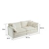 GDFStudio Yule Modern 76.7" Chenille Upholstered Loveseat with Pillows - 3 of 4
