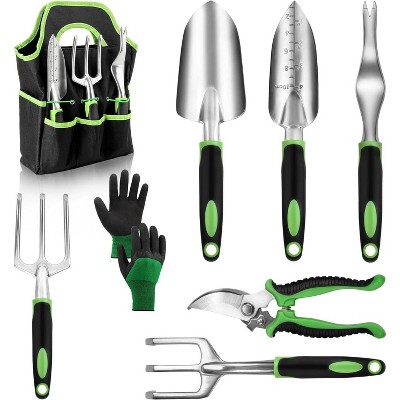 attop 8 Piece Stainless Steel Gardening Tool Sets